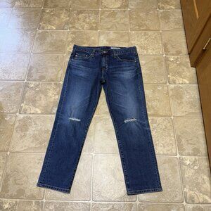 AG Adriano Goldschmied Distressed Ex-Boyfriend Slouchy Slim Jeans - 30R